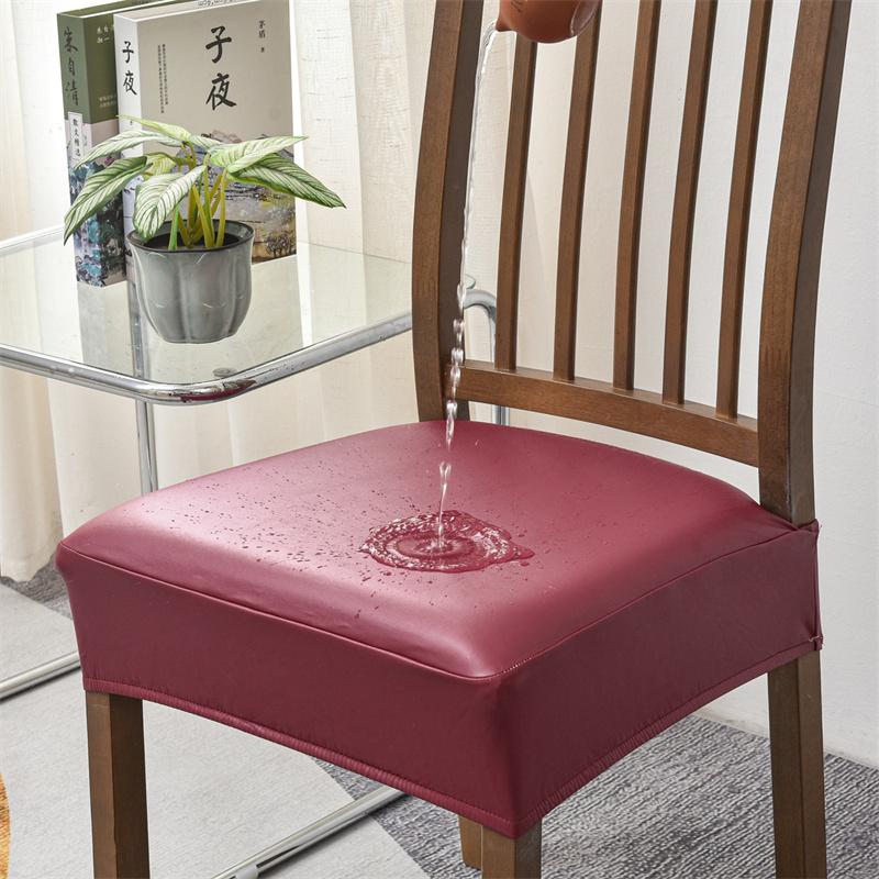 Waterdichte PU Elastische Stoelhoes Anti-vuil Leer Stoelen Zitkussens Stretch Universele Zitkoffer voor Eetkamer Kantoor Hotel