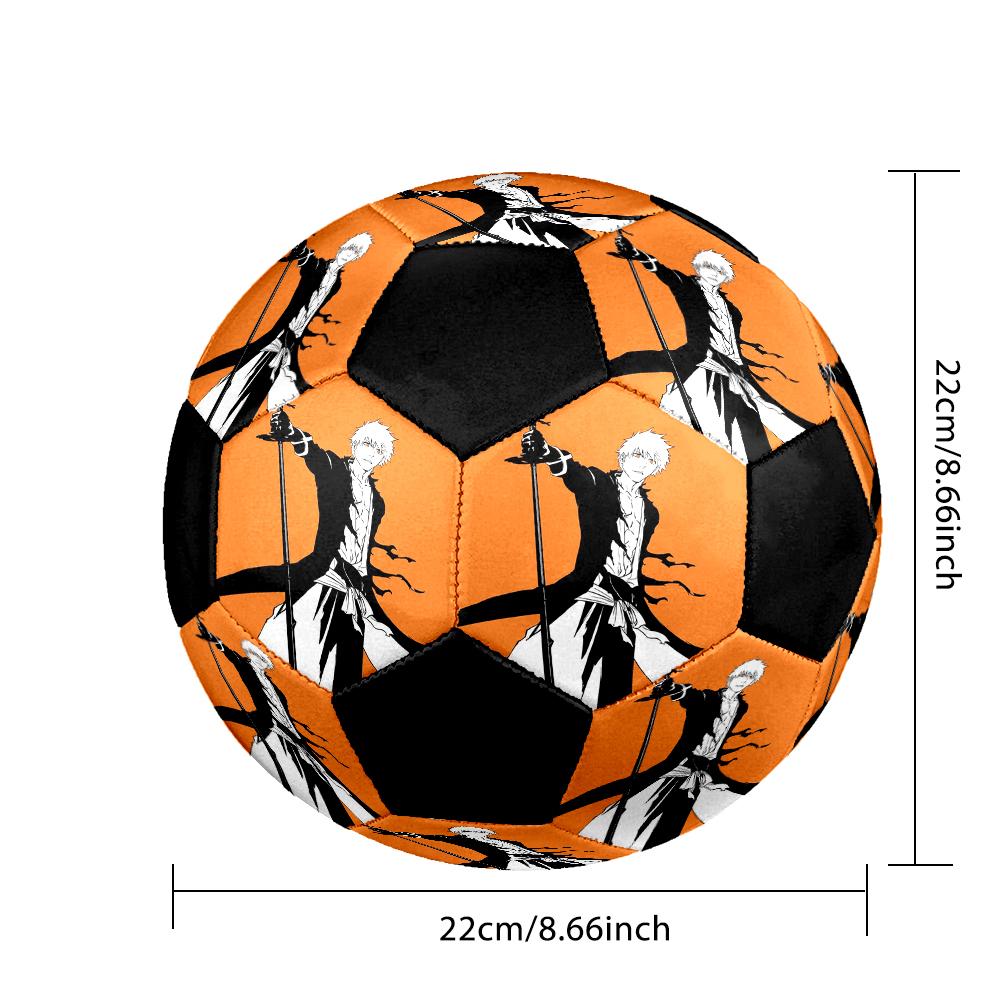 Soccer Ball Colorful Machine Stitched PVC Size 5 Team Training Competition Ready Durable High-Bounce Cool Sports Gift