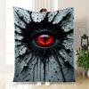 "Evil Eye Wall Art: Dark Gothic Decor with Spooky Branches"Blanket Flannel Throw Blanket for Sofa, Bed, Travel, Camping, Office