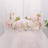 Elegant Women's Flower Crown Pink Butterfly Flower Hair Hoop For Girls Ladies Hand Woven Luxury Metal Jewelry Hair Accessories