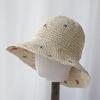 2024 New Fashion Bucket Hat Multicolor Foldable Sun Crochet Hat For Beach,Travel And Vacation Handmade Straw Hat