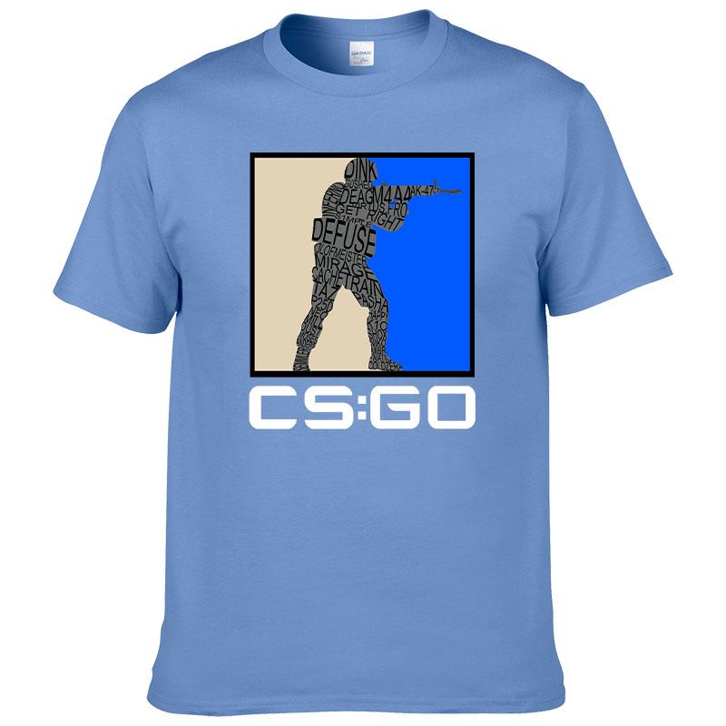 Counter Strike O Neck TShirt CSGO Blood Youth Shooting Pure Cotton Original T Shirt Men Tops Fashion Hot Sale17 cs go