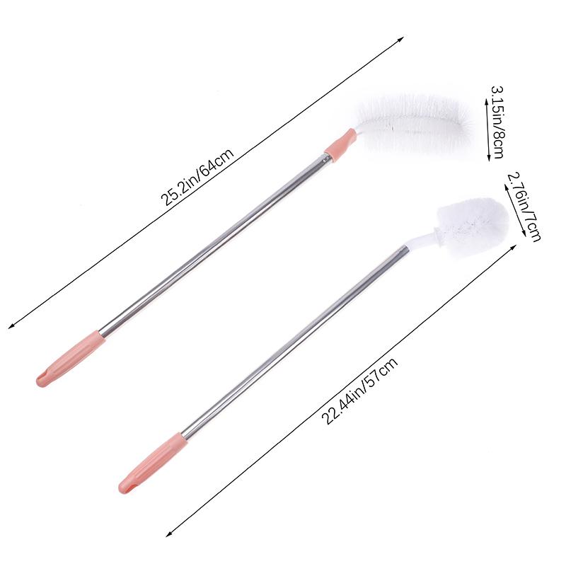 Household Bucket Washing Brush With Stainless Steel Rod Long Handle Cup Scrubber Kitchen Water Dispenser Cleaning Brush