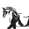 Horse Sculpture Hollow Design Metal Horse Statue Three-dimensional Horse Art Ornament for Rustic Home Decoration