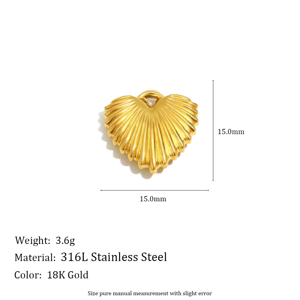 MamacitaSlay 316L Stainless Steel Heart Flower Relief Charms Earrings Necklace Bracelet DIY Accessories Waterproof Jewelry Gifts