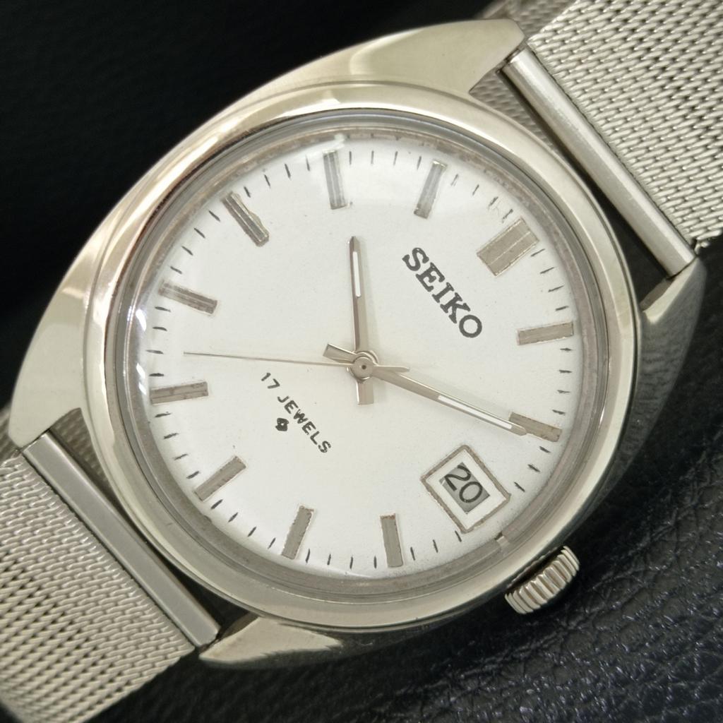 ЯПОНСКИЕ ВИНТАЖНЫЕ МУЖСКИЕ ЧАСЫ SEIKO С РУЧНЫМ ЗАВОДОМ 6602B С БЕЛЫМ ЦИФЕРБЛАТОМ a706428-1