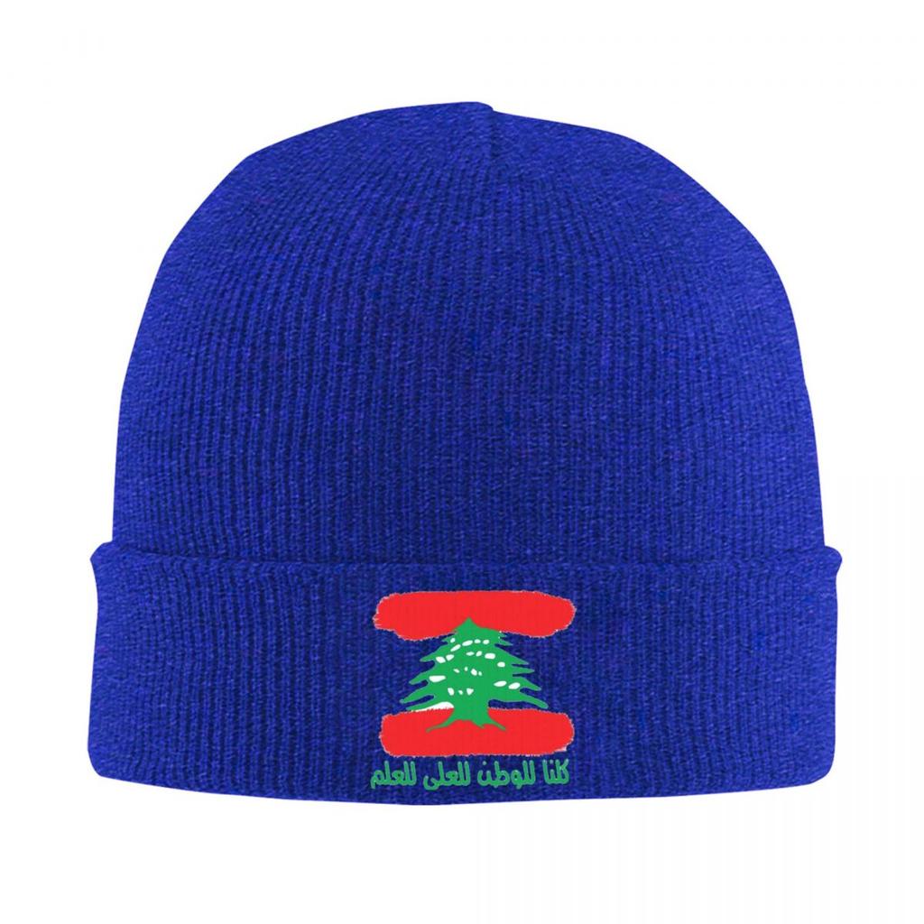 I Heart Lebanon Lebanese Flag Warm Knitted Cap Fashion Bonnet Hat Autumn Winter Outdoor Beanies Hats for Men Women Adult