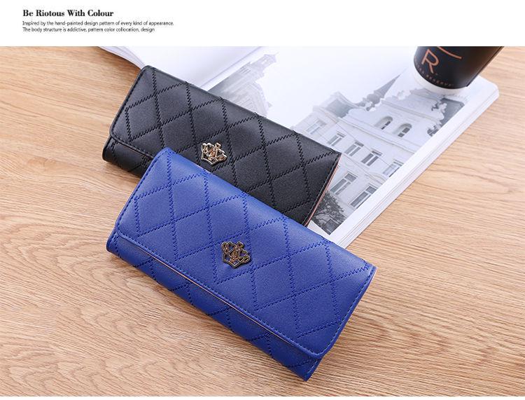 Diamond Pattern PU Leather Women's Wallet - Short Style for Ladies & Students - Aristocratic Design 2024 New