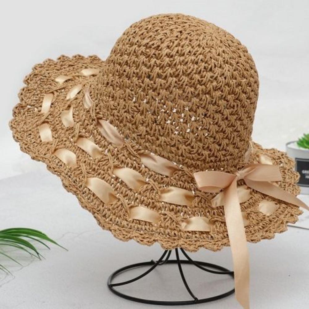 Sun Hat Girl Summer Small Fresh Beach Hat Seaside Sun Protection Sun Hat Korean Version Versatile Bohemian Cool Straw Hat