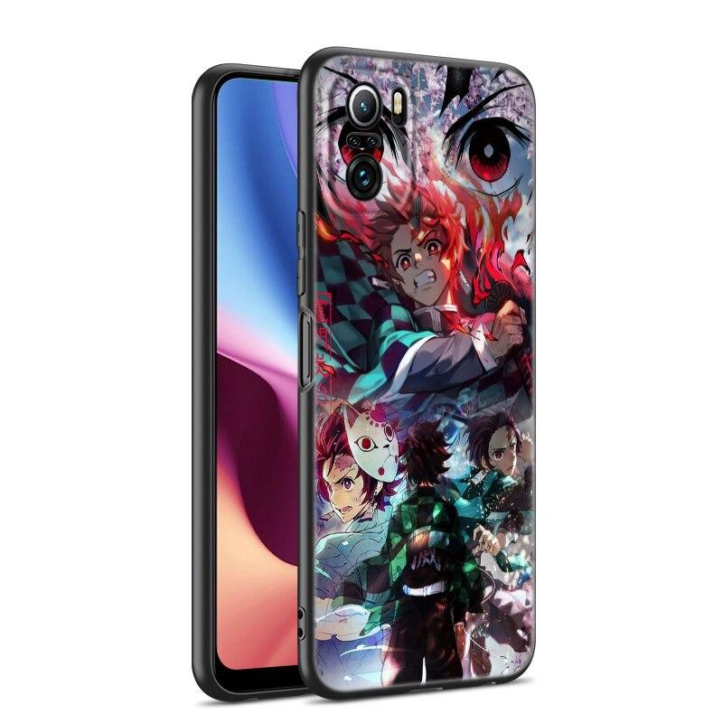 Anime Demon Slayer Kamado Tanjirou Phone Case For Xiaomi Mi POCO X3 NFC GT M4 M3 12 11T 10T Pro A3 11 Lite NE 5G 12X 11i F3