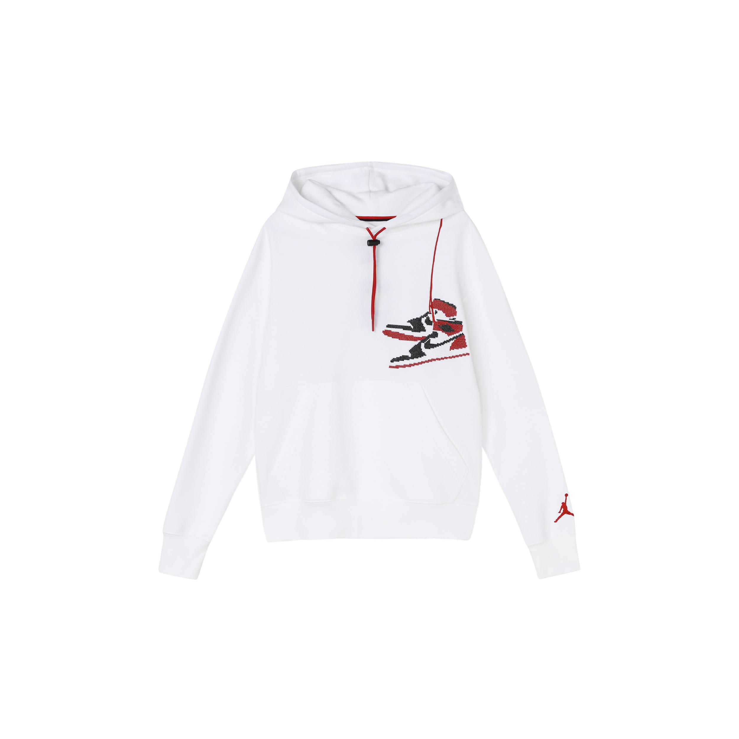 Jordan Sweatshirts Men s White Hooded Moderate Regular CT3458-100 XXL