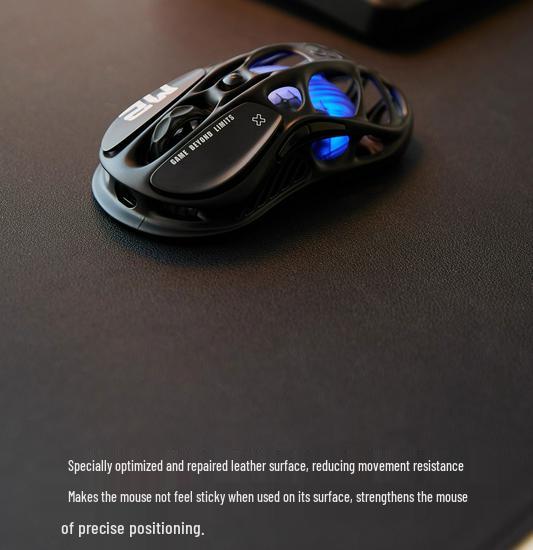 Großes einfarbiges Leder-Mauspad - Esports & Büro-Schreibtischmatte für Laptop und Tastatur