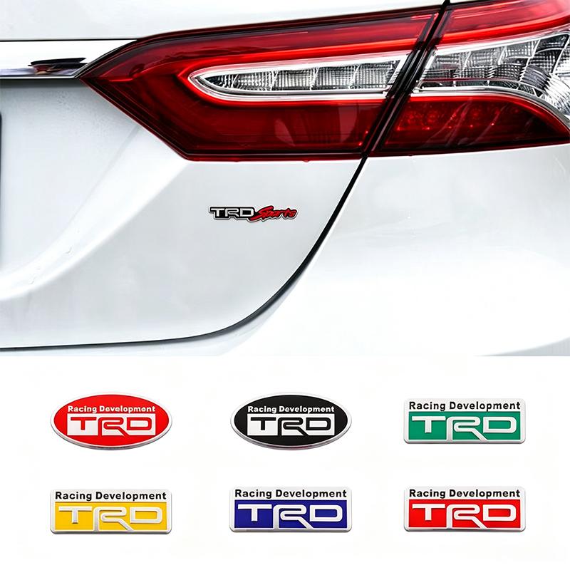 Car Aluminum Emblem Badge Supercharged Styling Decal Sticker For Toyota Hilux Aygo Yaris Ractis Corolla Camry CHR Auris Tacoma