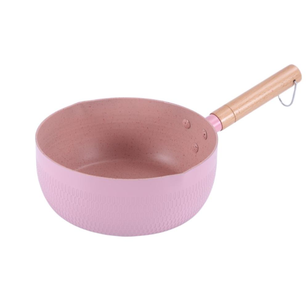 

Melting Butter Baby Food Milk Pot Gas Universal Sauce Small Saucepan Induction Cooker Gas 18cm розовый