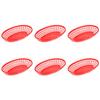 6Pcs Oval Fast Food Baskets Multiuse Desktop Storage Snack Basket for Fruits Candy Kitchen Food Basket Desktop Storage Baskets