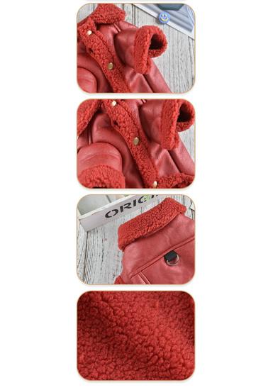 Giacca in Pelle di Agnello Autunno/Inverno 2023 per Cani Piccoli - Abbigliamento Spesso e Caldo per Animali Domestici