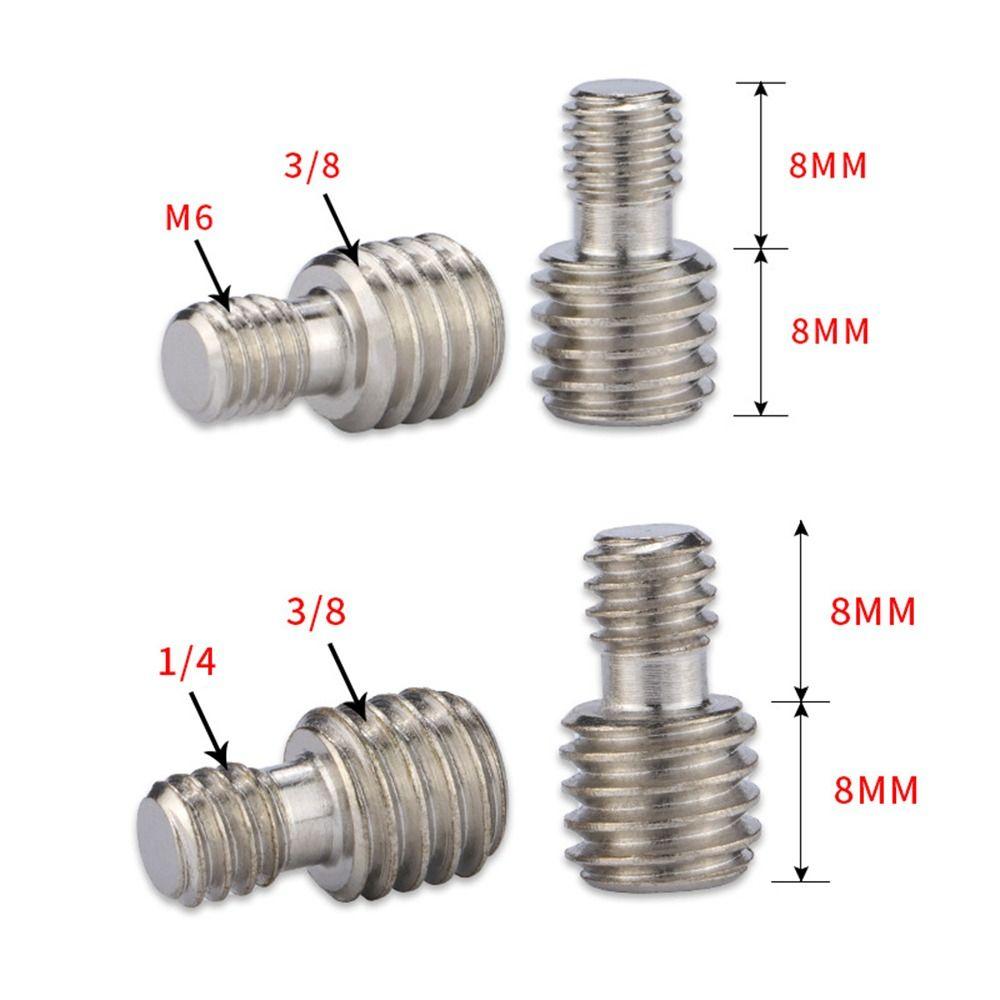 M6 1/4 Male to 3/8 Camera Conversion Screw Camera Gear Tripod Mount Adapter Screw Monopod Mount Adapter Camera Mount Accessory