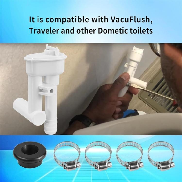 Easy Install Vacuum Breaker Sewage Backflow Prevention Motorhome Toilet Vacuum Breaker 385316906 for Travel Toilets