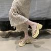 Thick-bottomed Cool Slippers Summer Wear High-end Fashion Wear Girls Slope Heel Slippers Beach One-word Drag