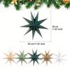5pcsPaper Star Christmas Hanging Ornaments Xmas Tree Decor Colorful Party Decoration Christmas Eve New Year Room Home Decoration