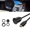 Car Boat HDMI-compatible Panel Flush Mount Cable Extension Cord for Viehicles Motorcycles Mount Gold Plated Connectors