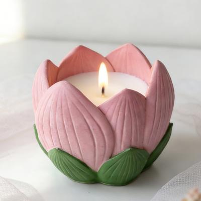 Silicone Mold Flower Shape White Diy Candle Holder Mold Rose Flower Cup Mold Silicone For Home Decor Aromatherapy Decoration