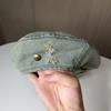 Retro Washed Denim Old Bud Hat Lady Spring and Summer Broken Hole Show Face Small Beret Casual Versatile Painter Hat