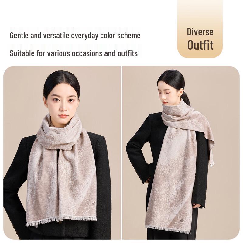 JIUMU Women's 100% Mulberry Silk Brushed Scarf & Shawl