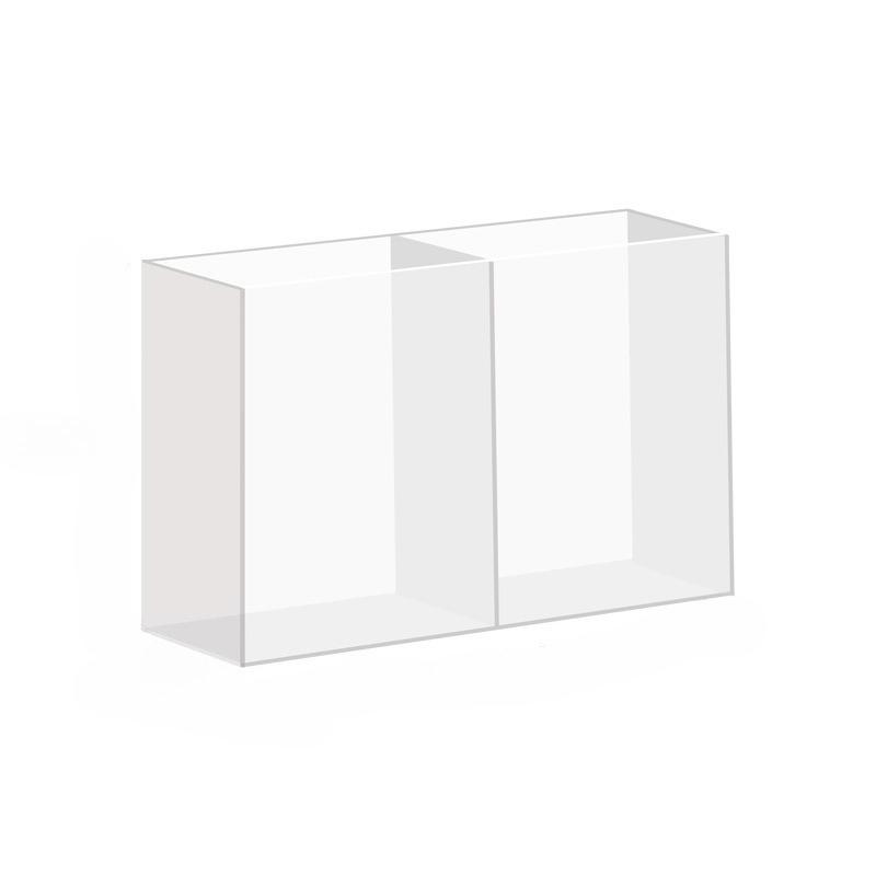 1Pc Mini Storage Box 2/3Grids Plastic Makeup Brush Lipstick Storage Multi-Functional Desk Organizer for Home Kitchen Bathroom