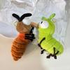 Cute Cartoon Creative Insect Mosquitoes Caterpillars Cockroaches Plush Keychain Doll Pendant Kawaii Backpack Ornament Decoration