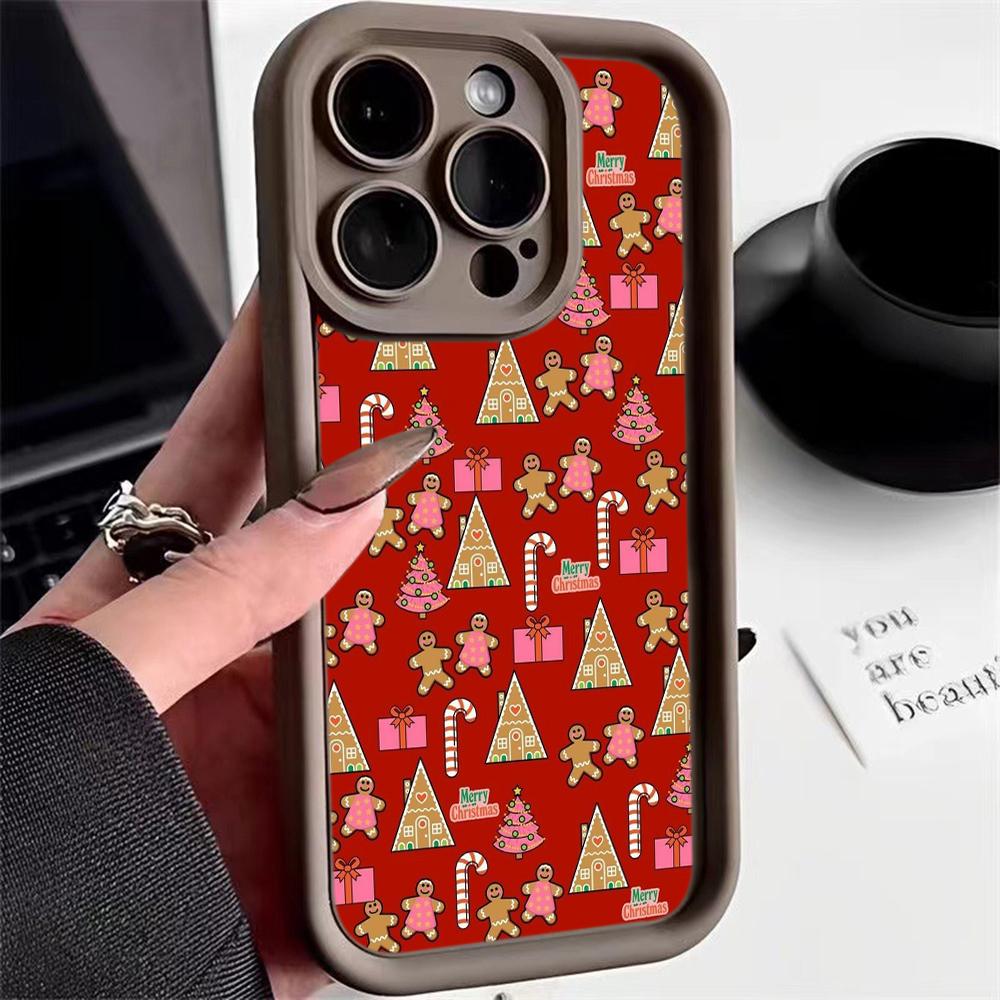 N115 Merry Christmas desig Šťastný Nový Rok Soft Angel Eyes Pouzdra na telefon Samsung S23 S24 Ultra S21 A54 A34 A13 A14 A06 A24 Realme 12 Shockproof Cover