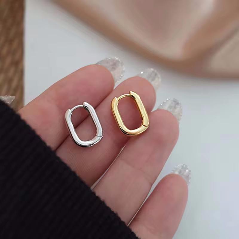 Foxanry Prevent Allergy Color Stud Earrings France Modish Stylish Retro Handmade U Shape Circle Bride Jewelry Souvenir GiftsFashion Stud