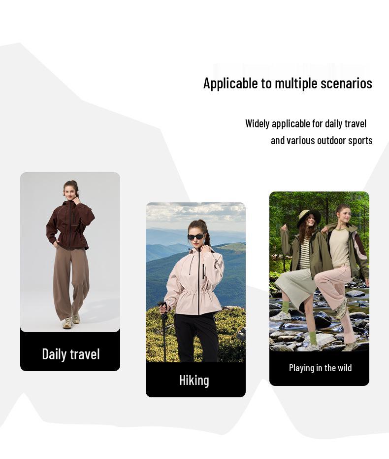 Windproof Hooded Water-Repellent Durable Outdoor Sports Jacket