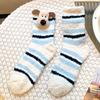 Women's Thick And Cute Winter Dog Socks With Plush, Cute And Warm Home Coral Fleece Cartoon Flooring, Three-dimensional