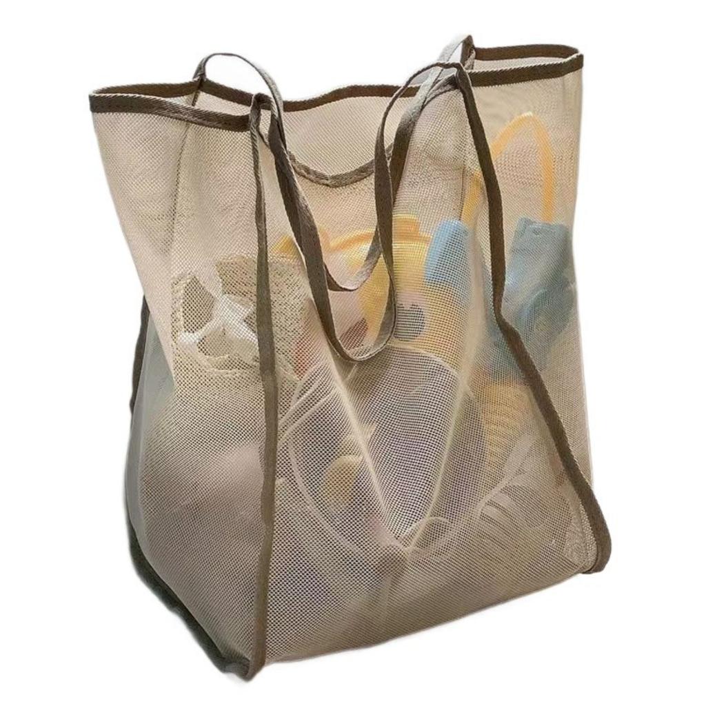 Grand Sac de Plage en Maille - Rangement Polyvalent pour Jouets pour le Voyage, la Piscine, les Jouets et les Accessoires de Plage