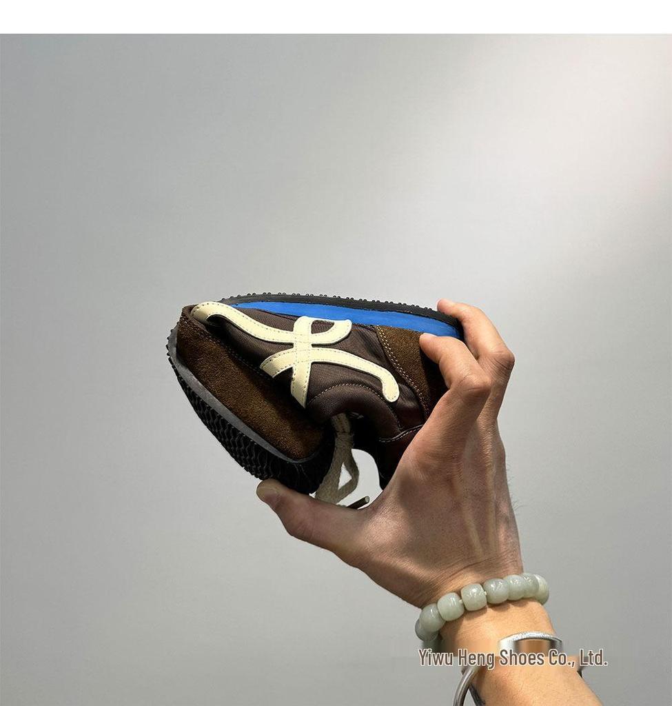 Pantofi de antrenament pentru bărbați 2025 cu șireturi, tip gheată joasă, stil german - La modă, stil Forrest Gump, talpă moale, îmbrăcăminte sport versatilă și casual