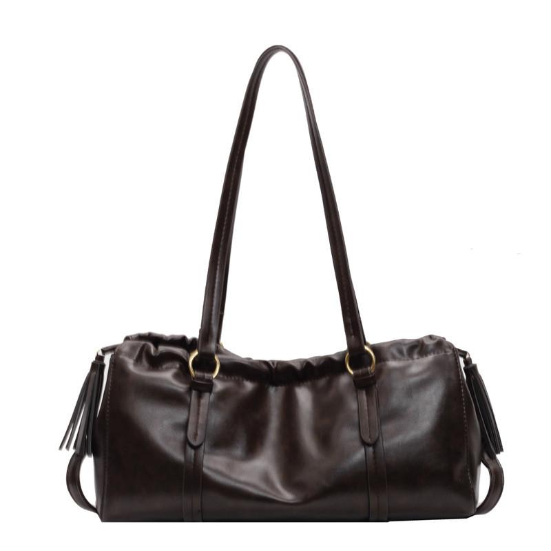 IELGY Retro Pleated Cloud Bag All-Match Commuter Tote Bag Large Capacity One-Shoulder Armpit Bag