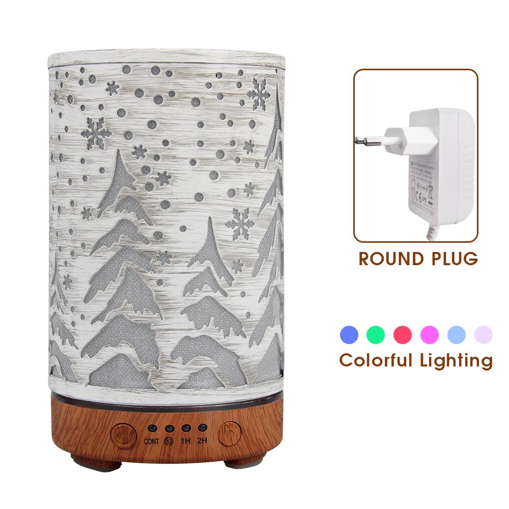 Timing Function Aroma Diffuser Hollow Tree Humidifier Bedroom Fragrance Diffuser with LED Lights Humidificador para aromaterapia