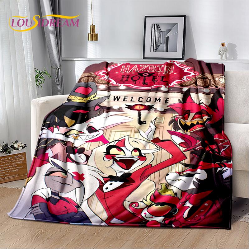 2025 H-Hazbin Hotel Charlie Cartoon Soft Blanket,Soft Throw Blanket for Home Bedroom Bed Sofa Picnic Travel Cover Child Gift