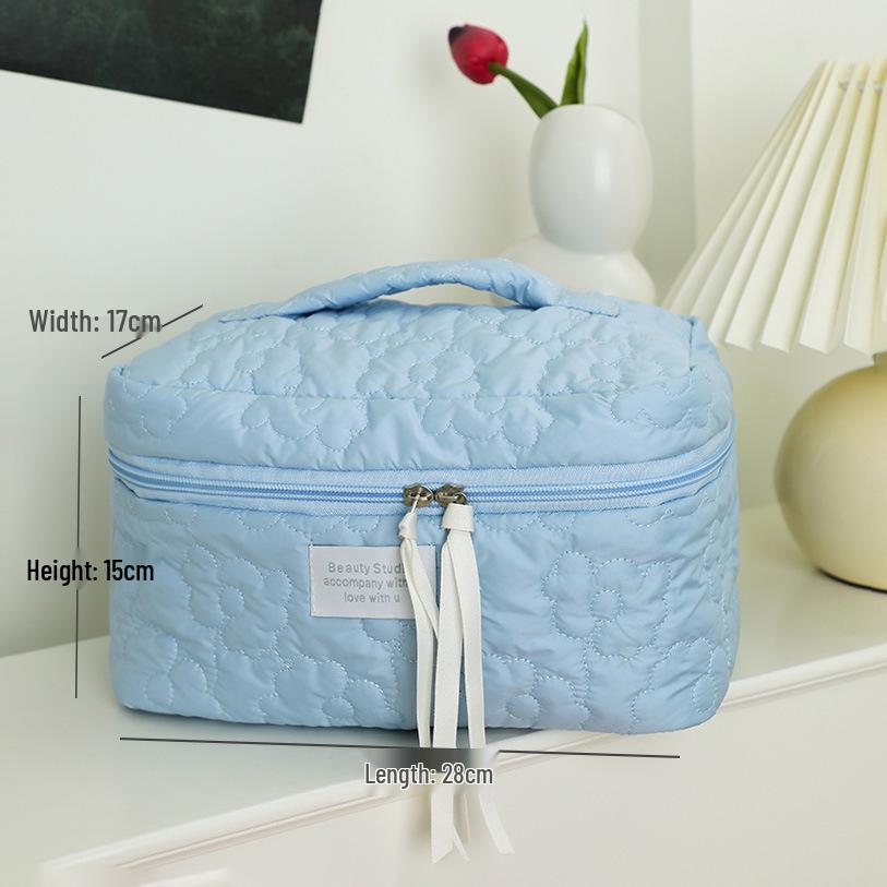 2023 Roztomilá taštička na péči o pleť a make-up v barvách bonbónů - Velká kapacita, přenosná, ve stylu Ins pro ženy