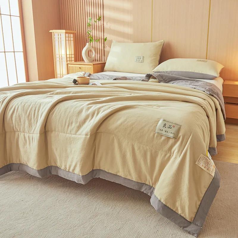 7A antibacterial summer cool quilt summer cloud soft cool air conditioner quilt four-piece machine washable soybean quilt summer