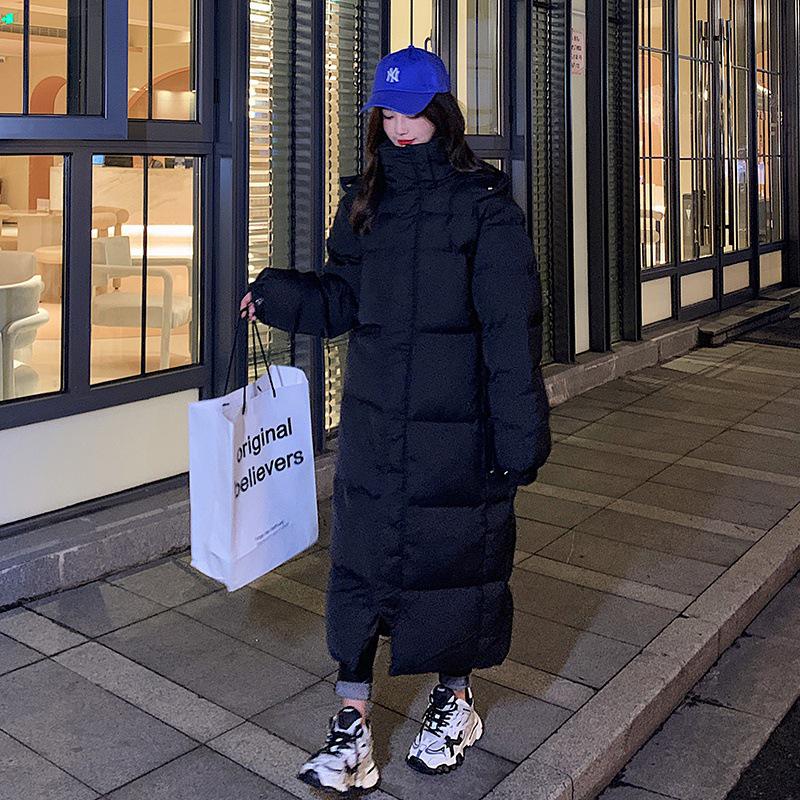 Korean Style Oversized Long Down Cotton Coat - 2022 Winter Women's Outerwear