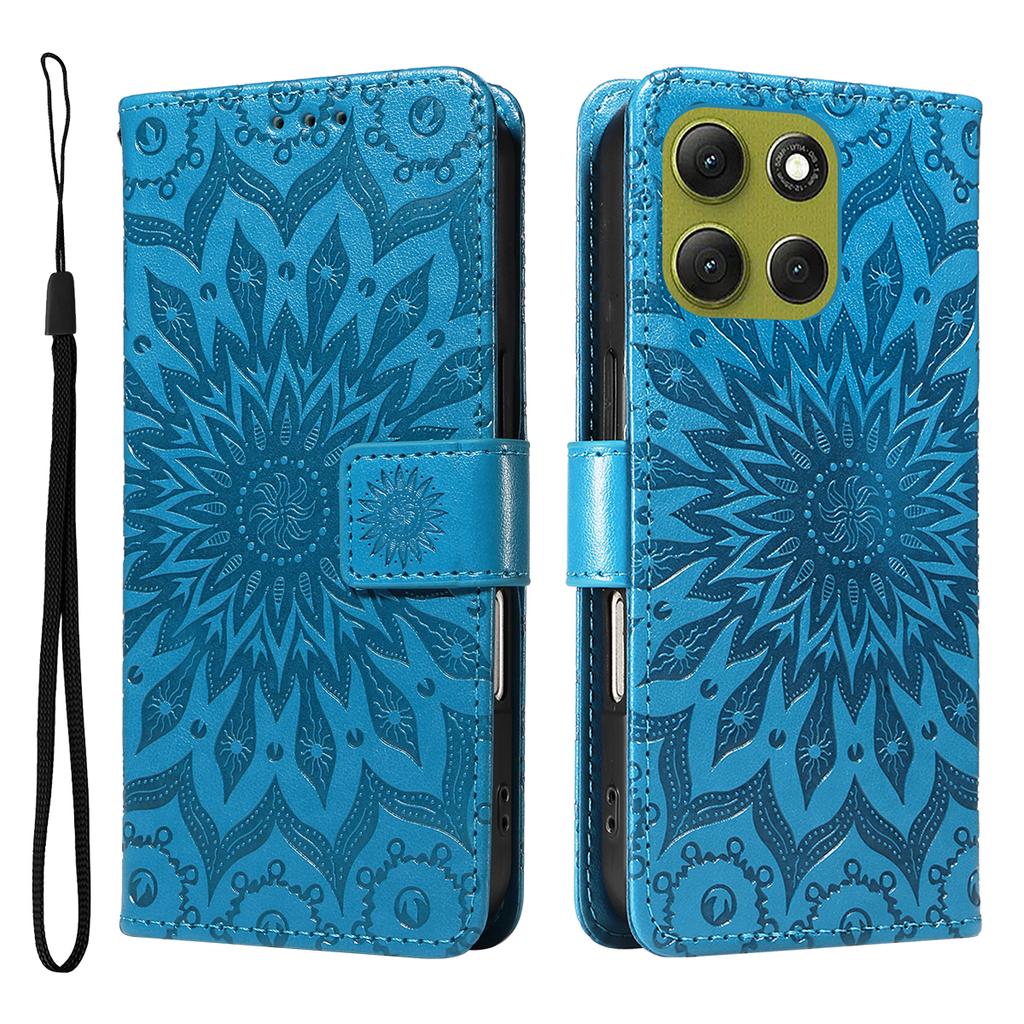For Motorola Moto G86 5G/G86 Power 5G Leather Wallet Case Sunflower Imprinted Phone Cover