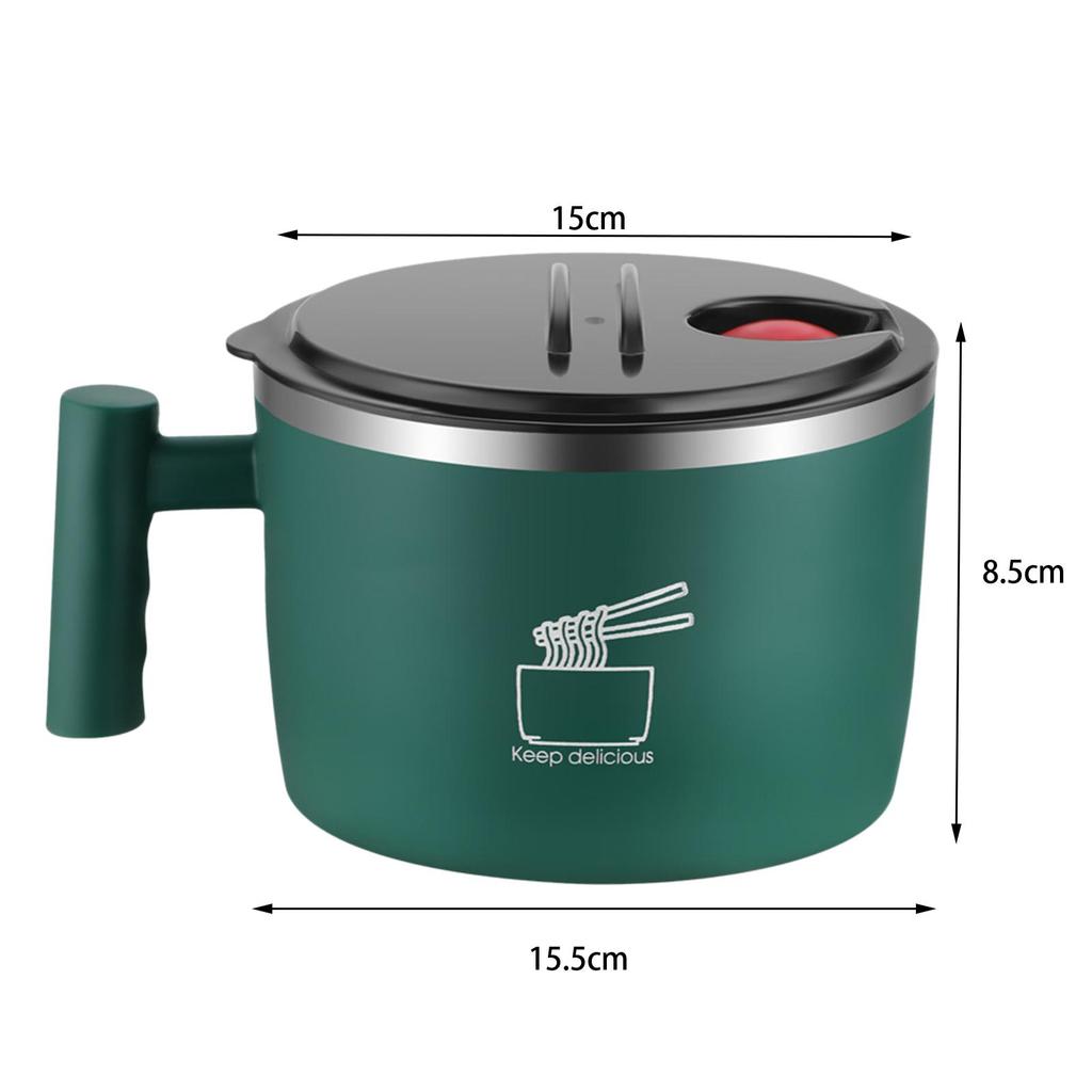 Ramen Schüssel 850ml/29oz Tragbares Geschirr Thailändische Suppenschüsseln Salat Udon Suppenschüssel Mittagsbehälter für Zuhause Reisen Camping Wandern