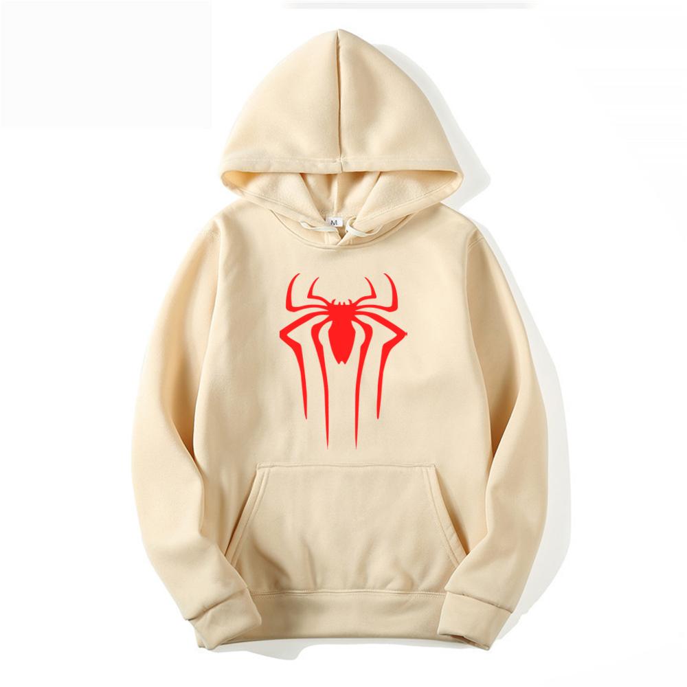 2024Fashion Brand Men's Hoodie Casual Hoodie Sweatshirt Men's/Women's Top Solid Color Printed Spider Hoodie Sweatshirt