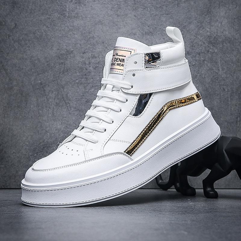 High-top shoes men's spring new New Year's white shoes men's clothing with trendy shoes fashionable young men's shoes Wenzhou