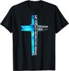 Christian Cross Ribbon Huntington's Disease Awareness Gift T-Shirt