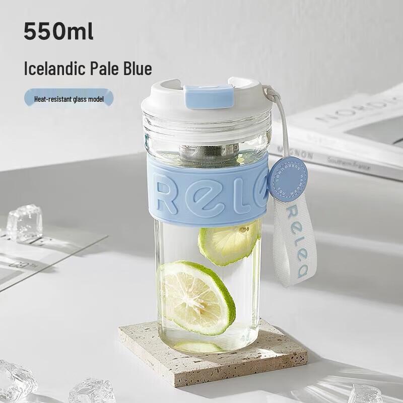 

RELEA Large Capacity Glass Tea & Coffee Cup