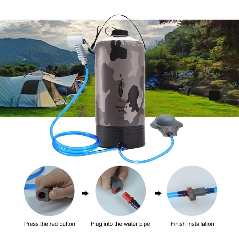 Compact and Lightweight Camping Shower Bag User-Friendly On Off Switch Solar Powered Heat Absorbing Design with Durable Build