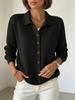 Knitted Cardigan, Button Up Women's Sweater, Outerwear, Autumn and Winter New Styles, Solid Color, Casual, Fashionable Women's Clothing